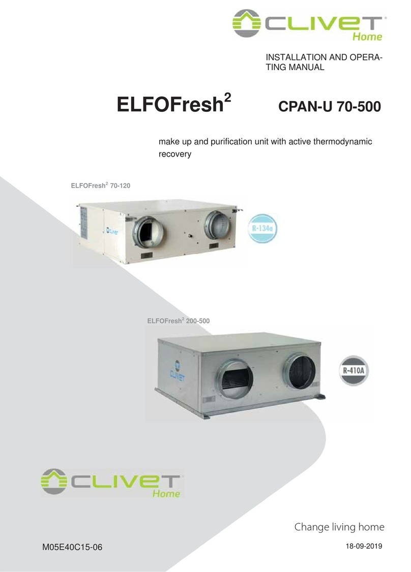 CLIVET ELFOFresh2 CPAN-U 70-120 Series User manual