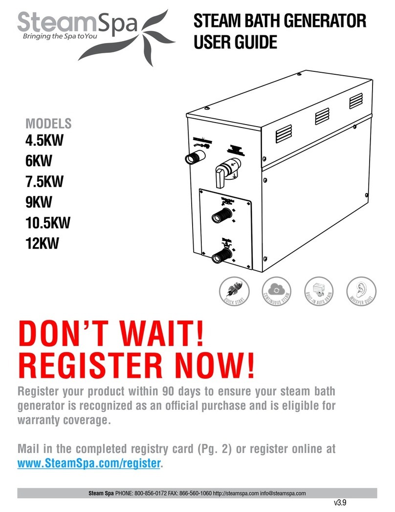 SteamSpa Oasis OA750CH user guide