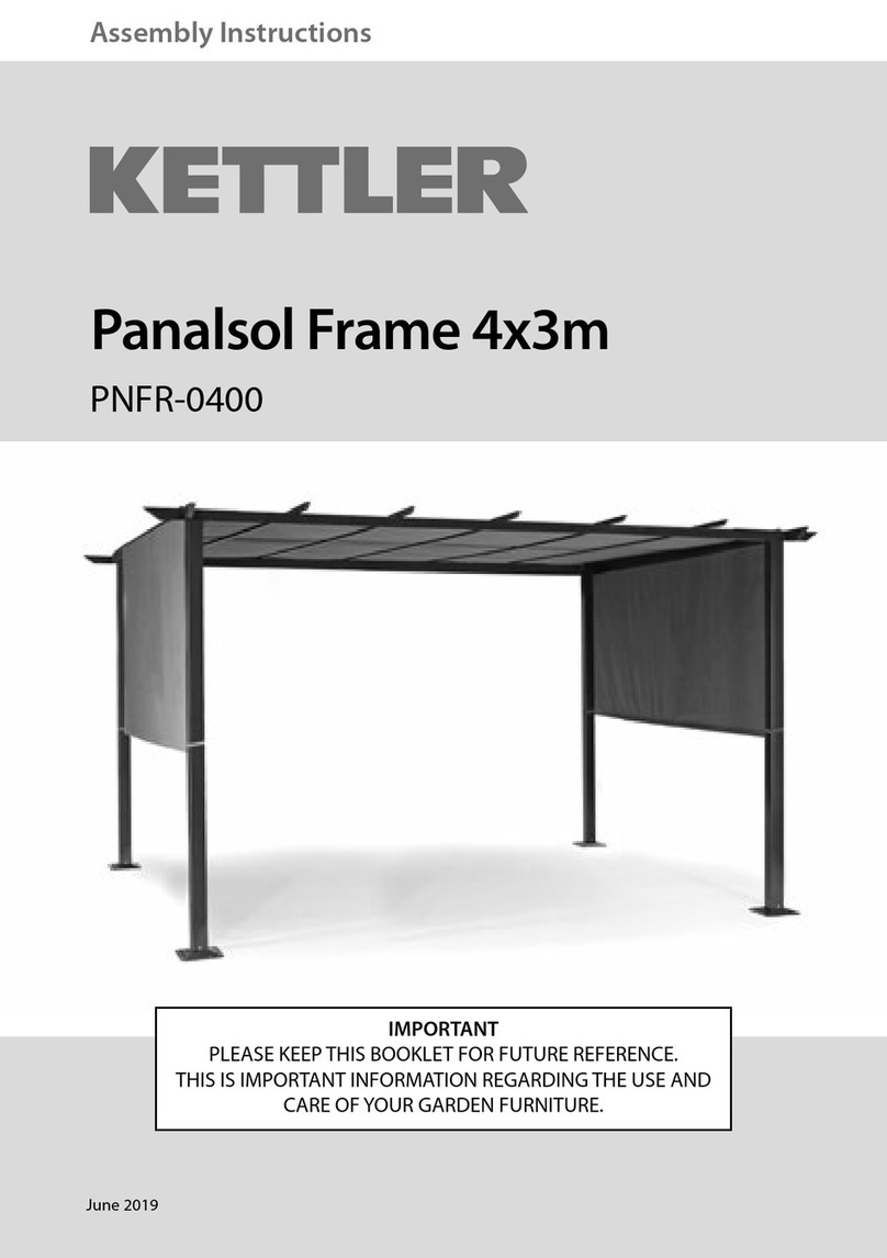 Kettler Panalsol Frame 4x3m User manual