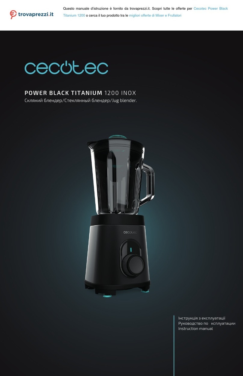 cecotec POWER BLACK TITANIUM 1200 INOX instruction manual
