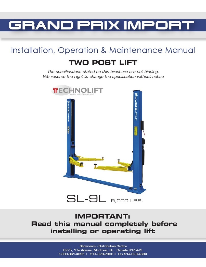 TECHNOLIFT SL-9L Installation, operation & maintenance manual