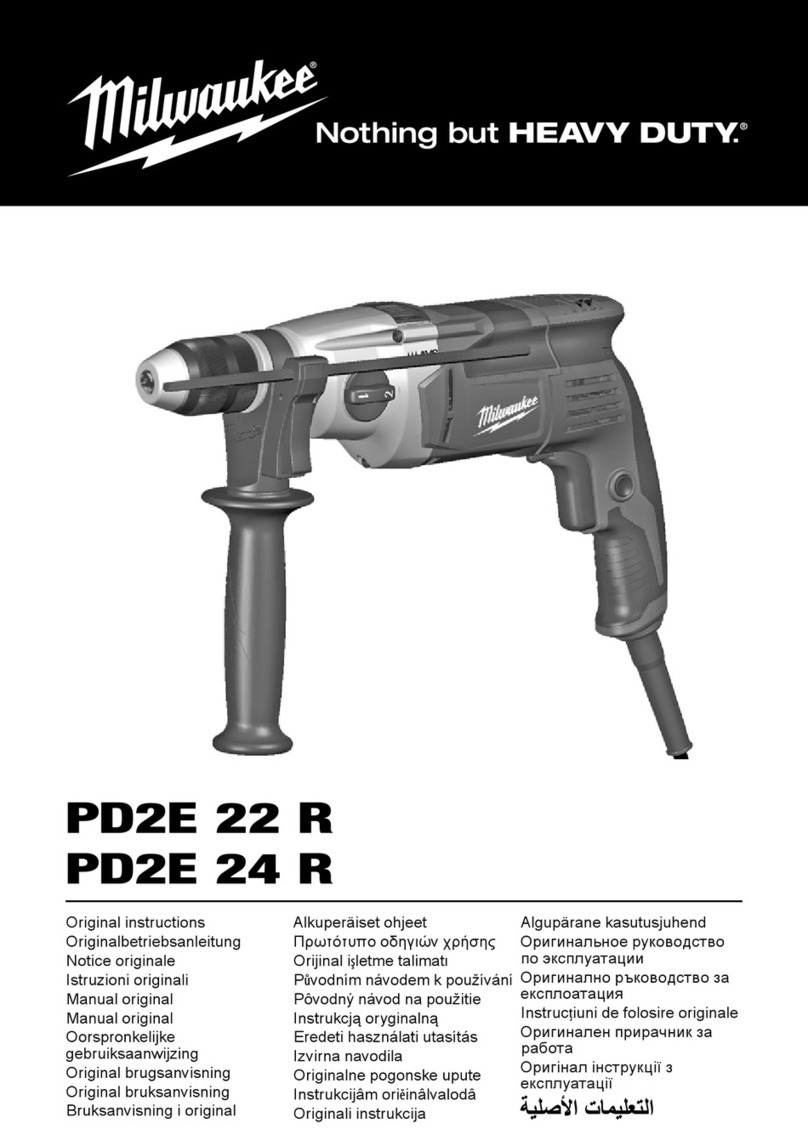 Milwaukee HEAVY DUTY PD2E 22 R Original instructions