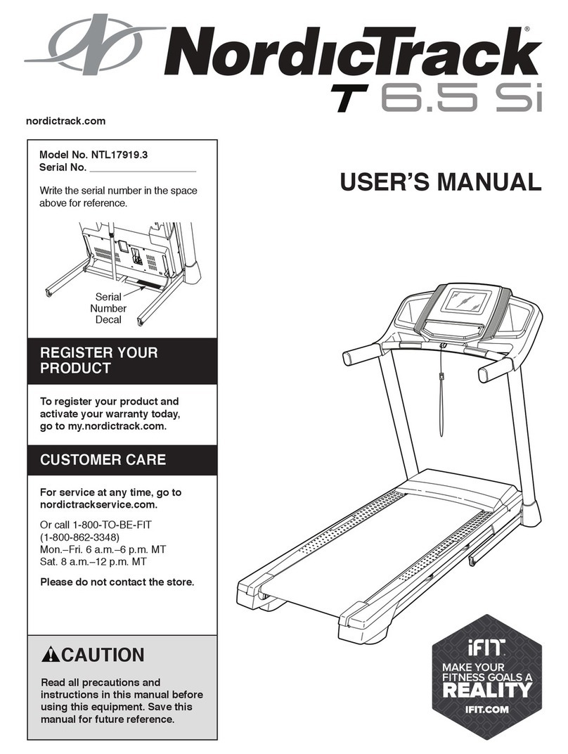 ICON NordicTrack T 6.5 Si user manual