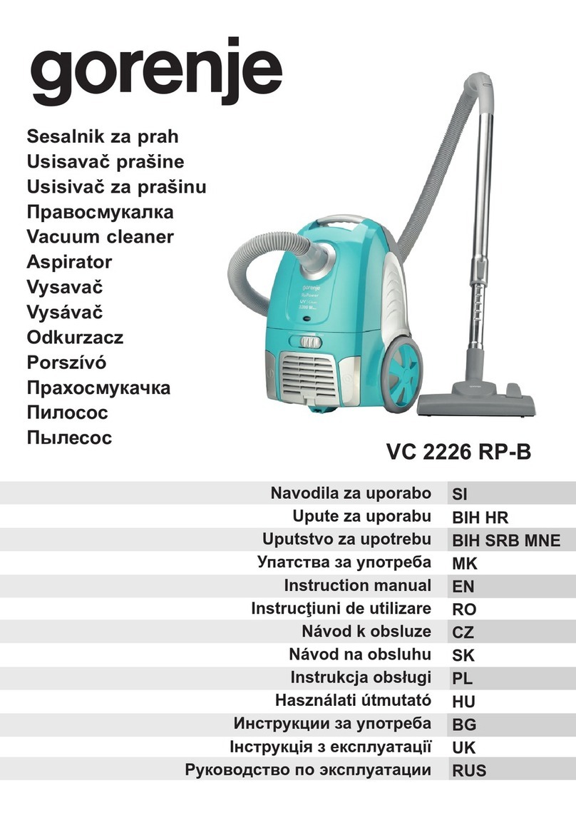 Gorenje VC 2226 RP-B User manual