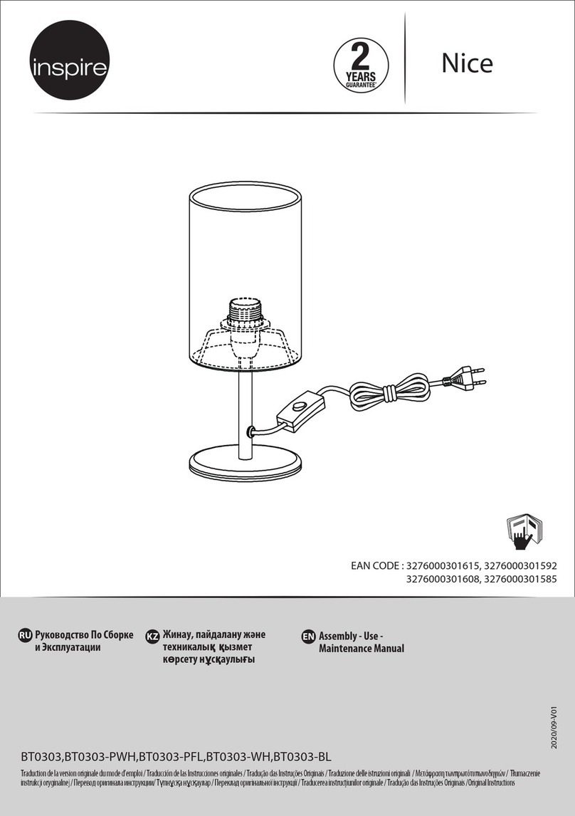 Inspire Nice BT0303 Maintenance manual