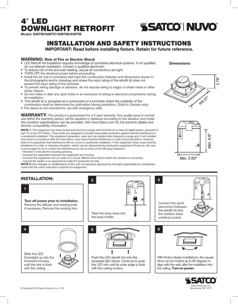 Satco Nuvo S39756 Manual