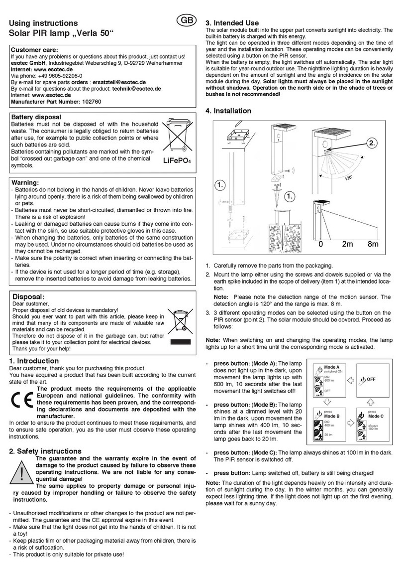 esotec Verla 50 Manual