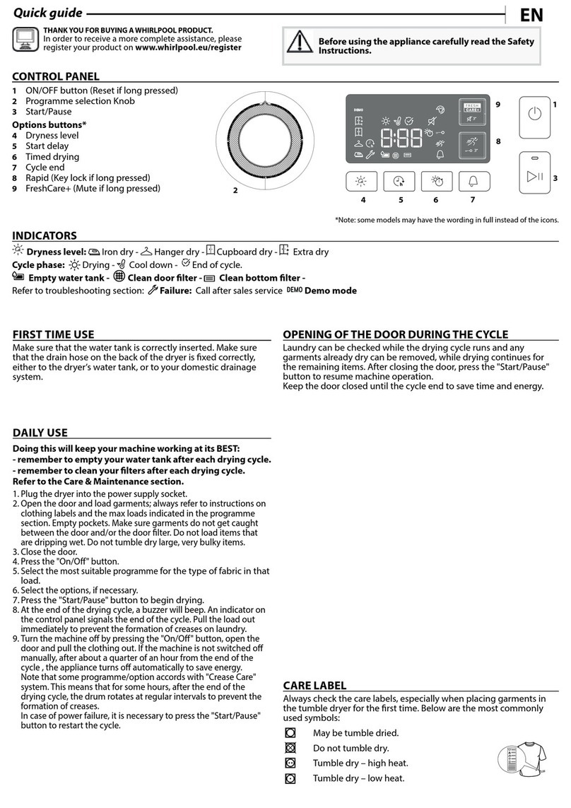 Whirlpool FFT CM11 8B GCC quick guide
