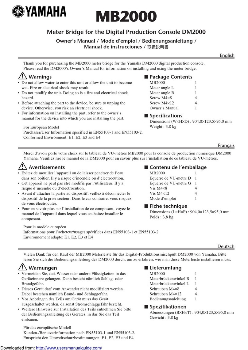 Yamaha MB2000 owner's manual