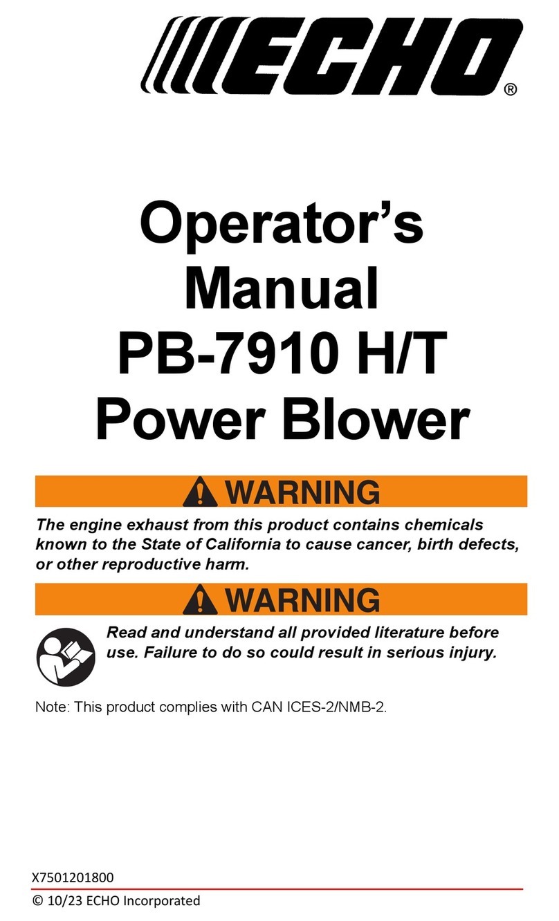 Echo PB-7910T Operator's manual