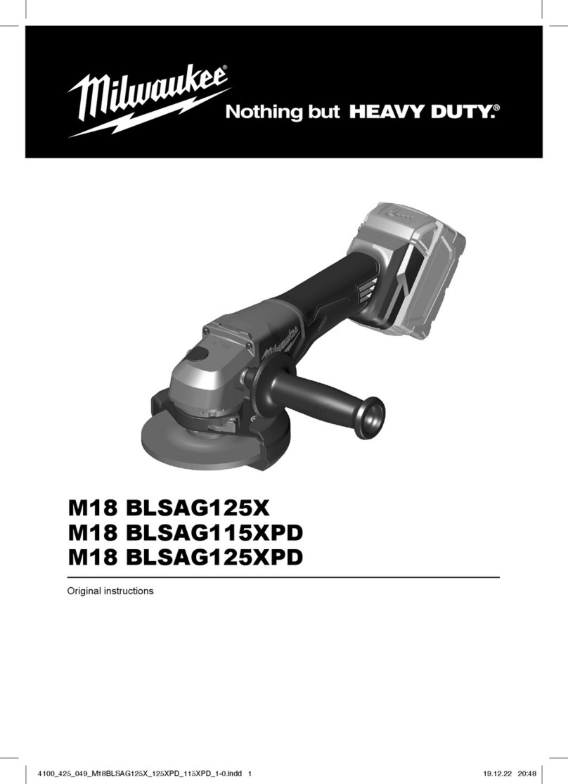 Milwaukee M18 BLSAG125X Original instructions Milwaukee M18 BLSAG125X Original instructions