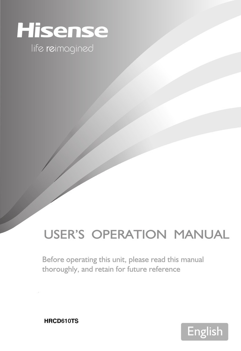 Hisense HRCD610TS User's operation manual