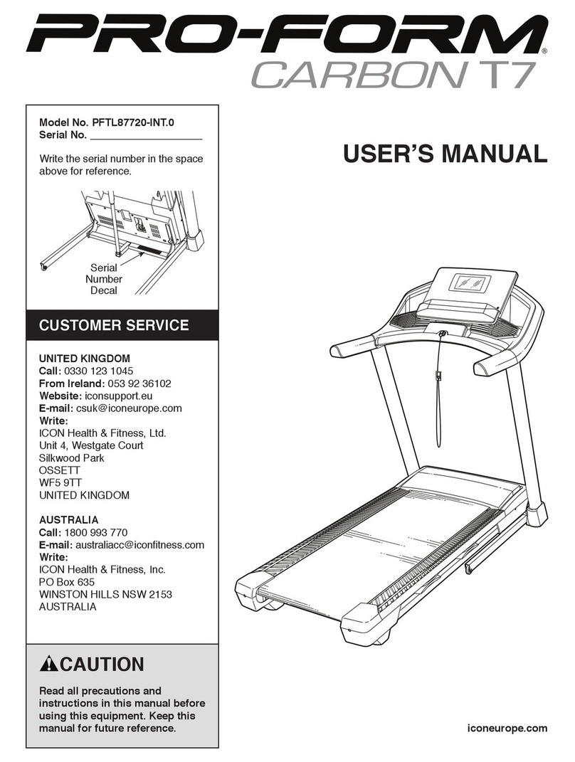 Pro-Form PFTL87720-INT.0 User manual