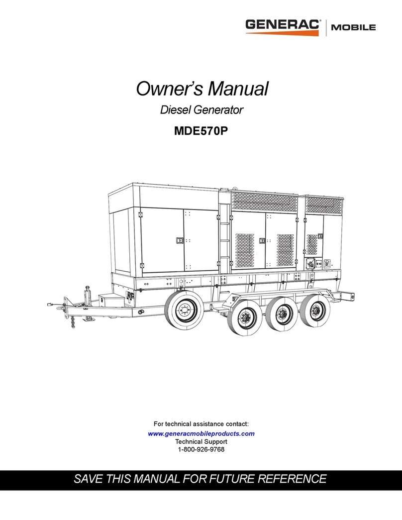 Generac Mobile MDE570 owner's manual