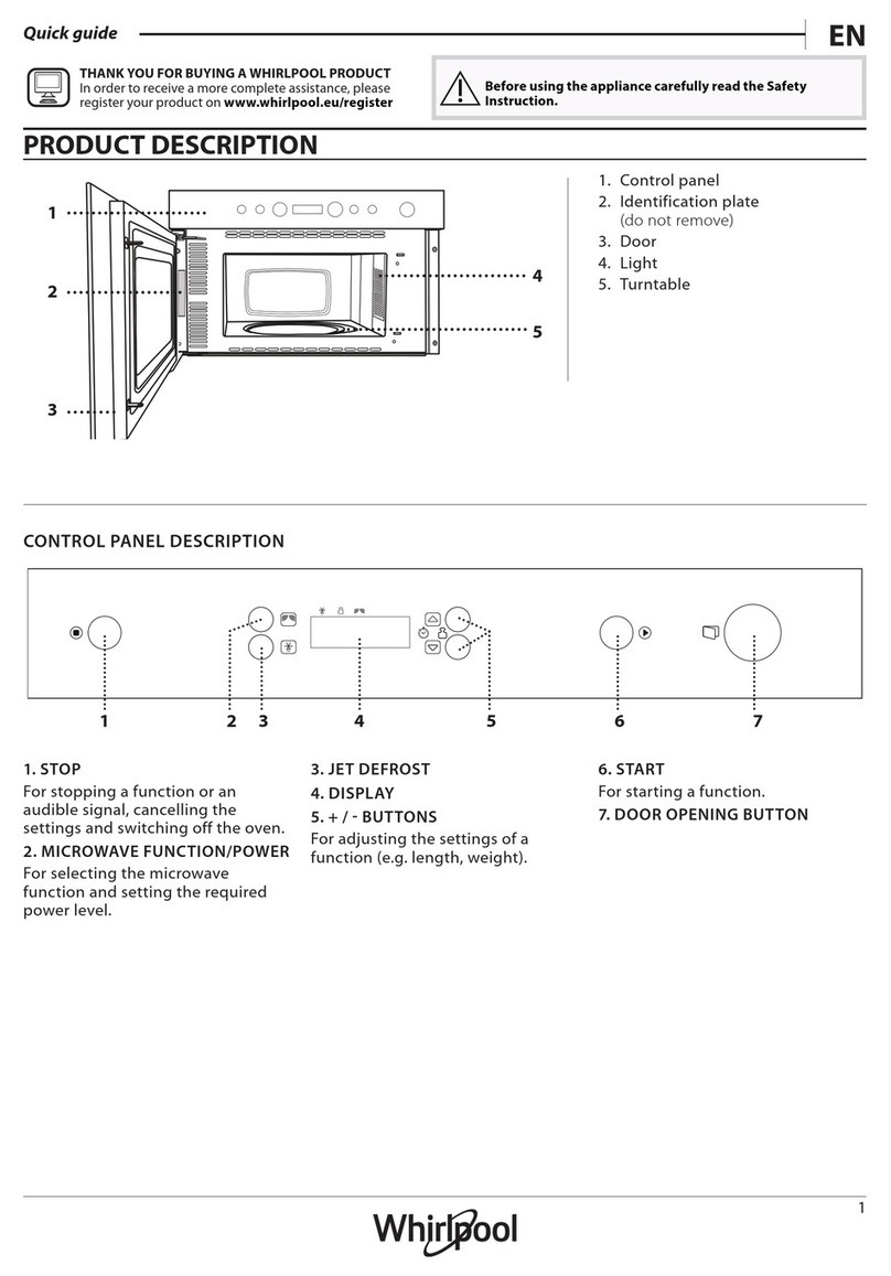 Whirlpool MBNA900XN quick guide
