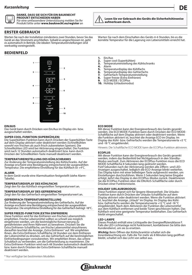 Bauknecht KGTNF 20CME IN quick guide