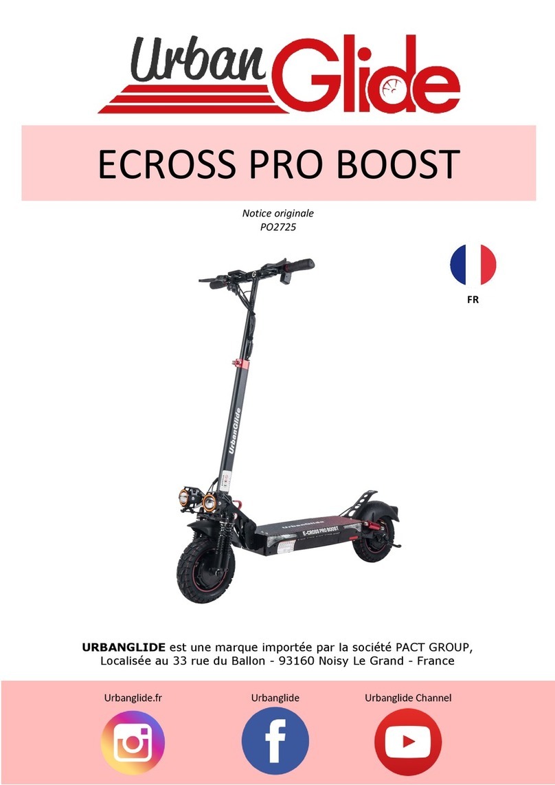 URBANGLIDE MANUEL D'UTILISATION ECROSS PRO BOOST Operation instructions