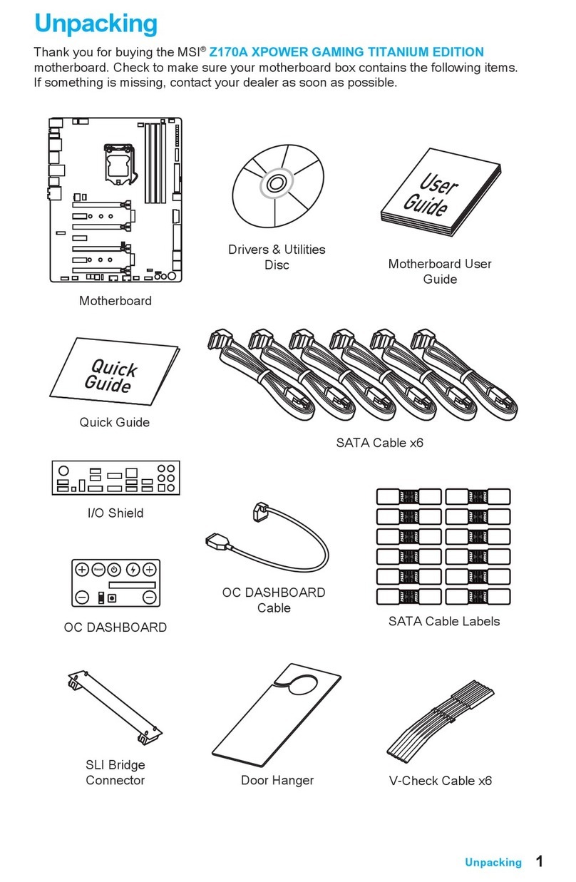 MSI Z170A XPOWER GAMING TITANIUM EDITION User manual MSI Z170A XPOWER GAMING TITANIUM EDITION User manual