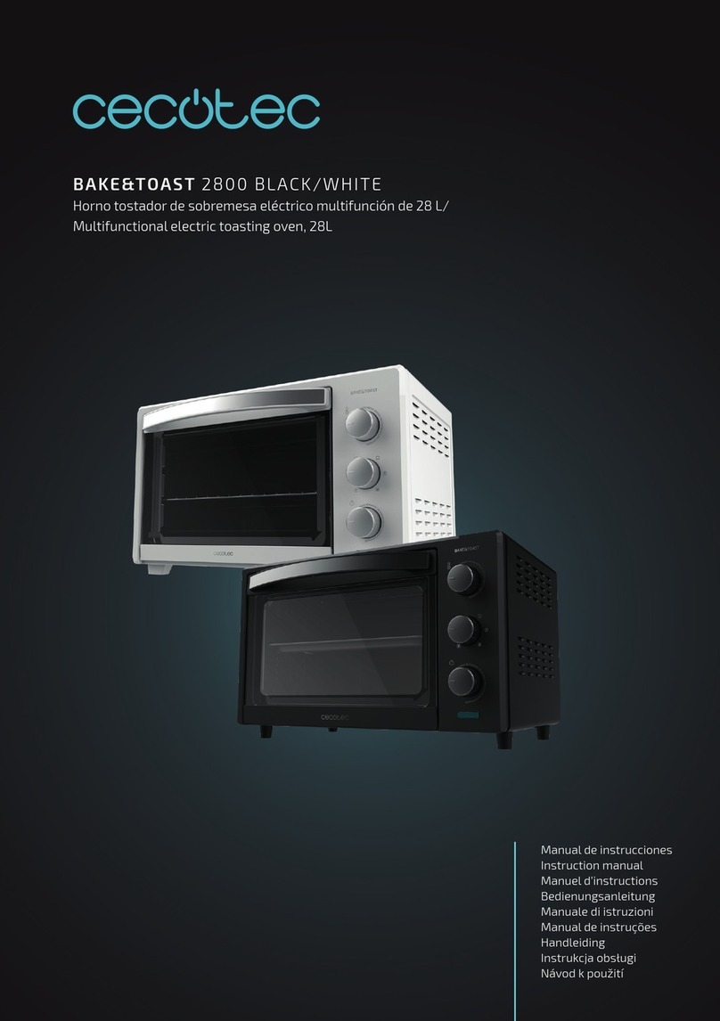 cecotec BAKE&TOAST 2800 instruction manual
