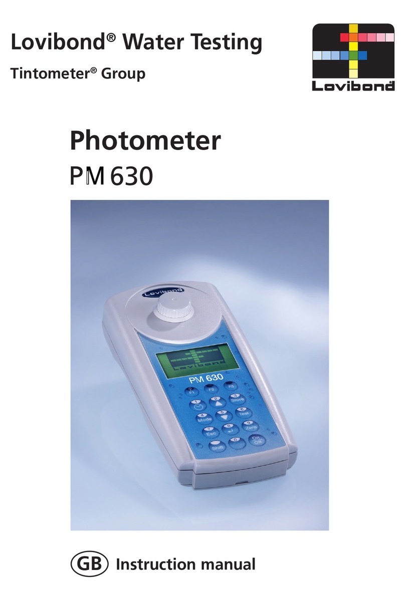 Tintometer Lovibond PM630 instruction manual