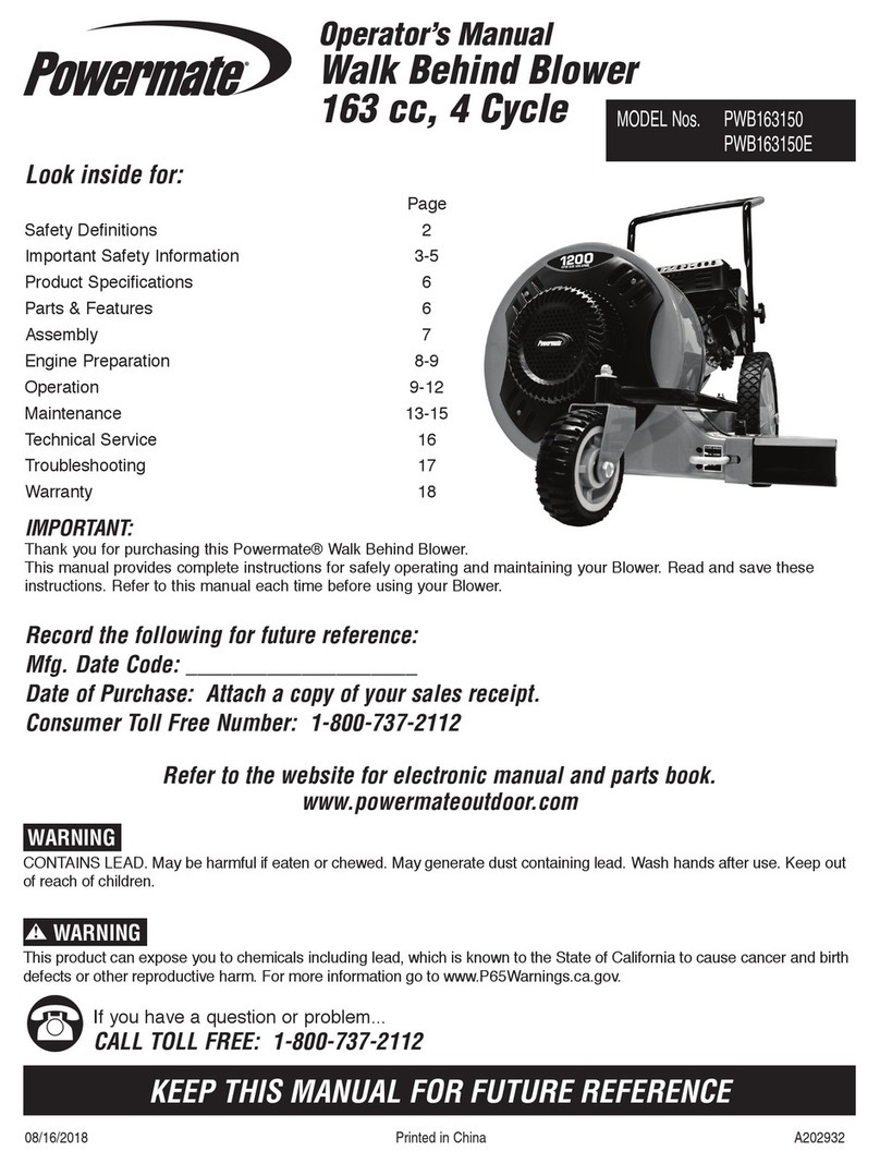 Powermate CYCLONE P-WB-163150 Operator's manual