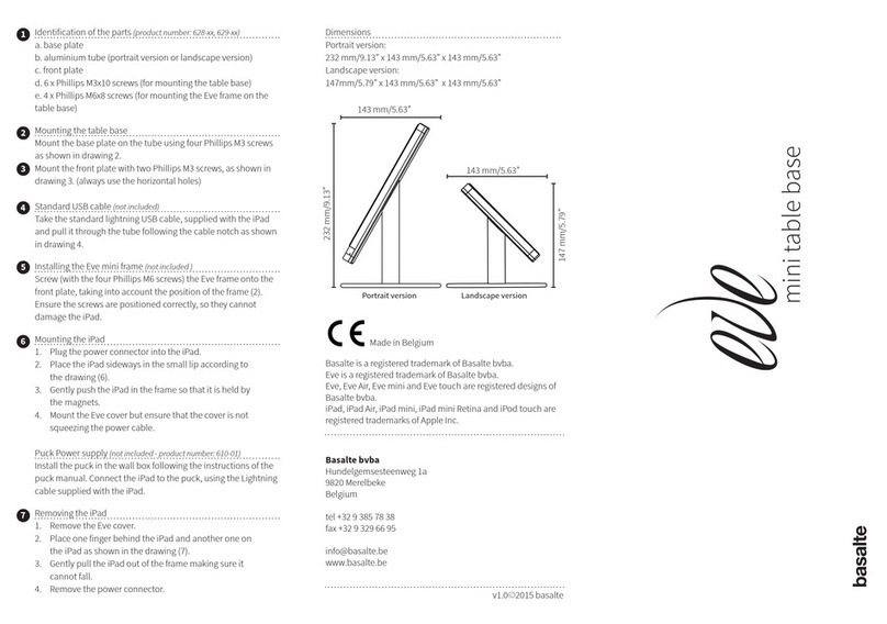 Basalte eve 628 Series instructions