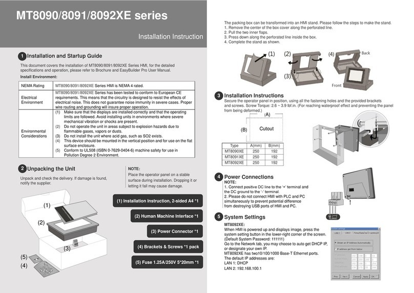 weintek MT8091XE Series User manual