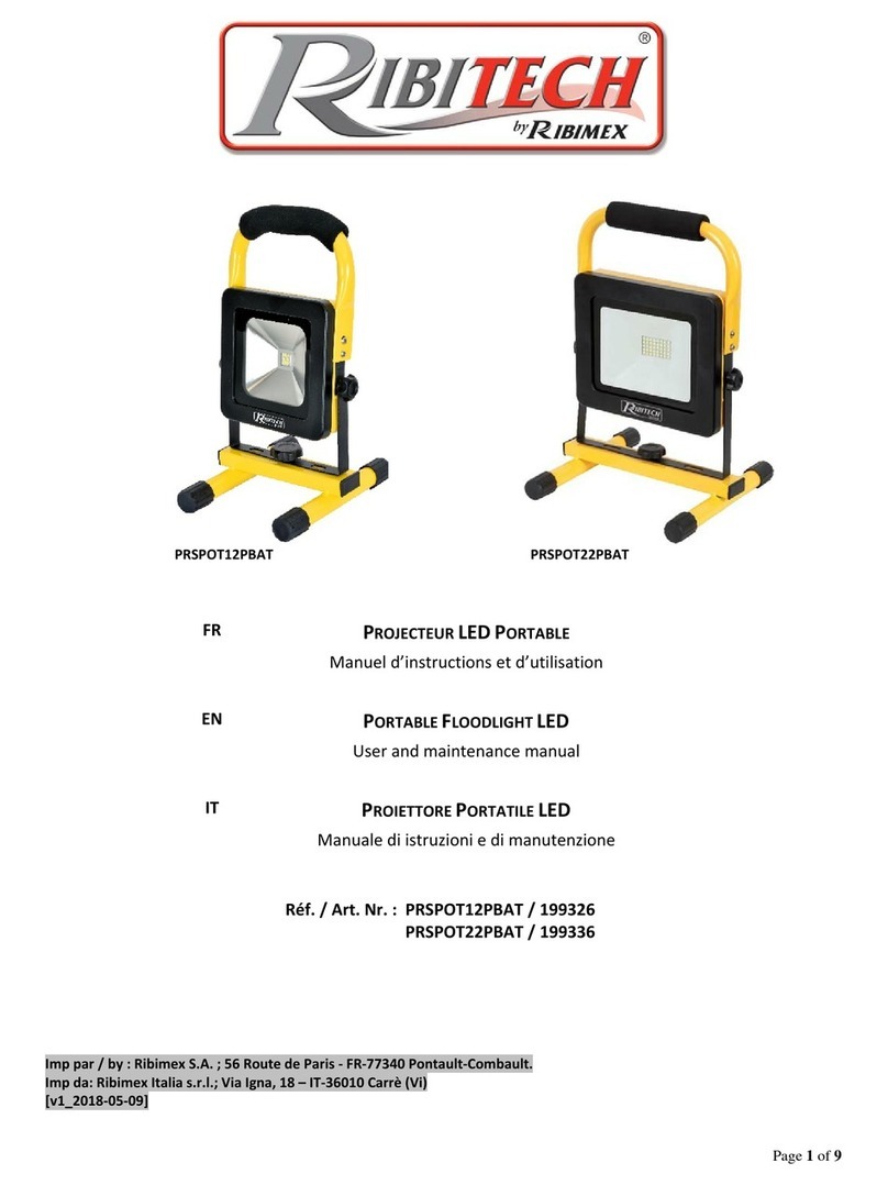 Ribimex Ribitech PRSPOT22PBAT Operating instructions