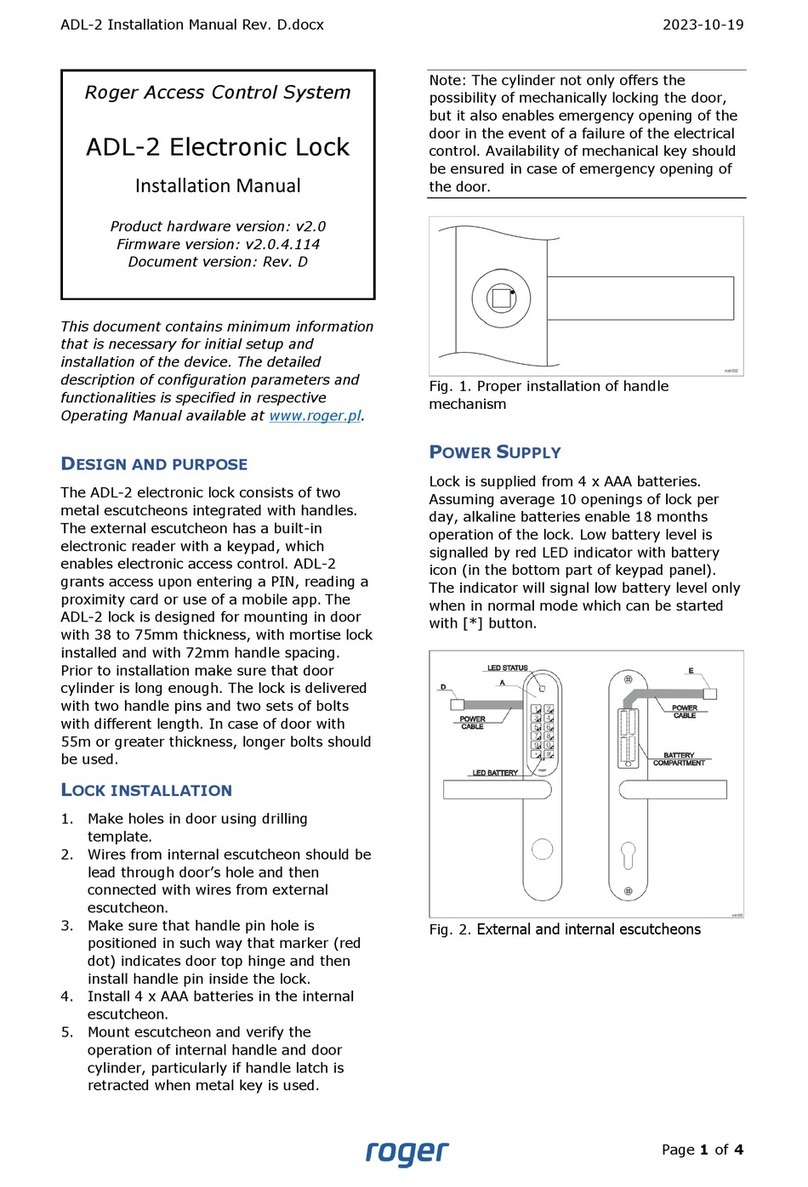 Roger ADL-2 installation manual