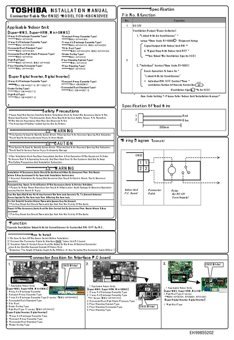 Toshiba TCB-KBCN32VEE installation manual