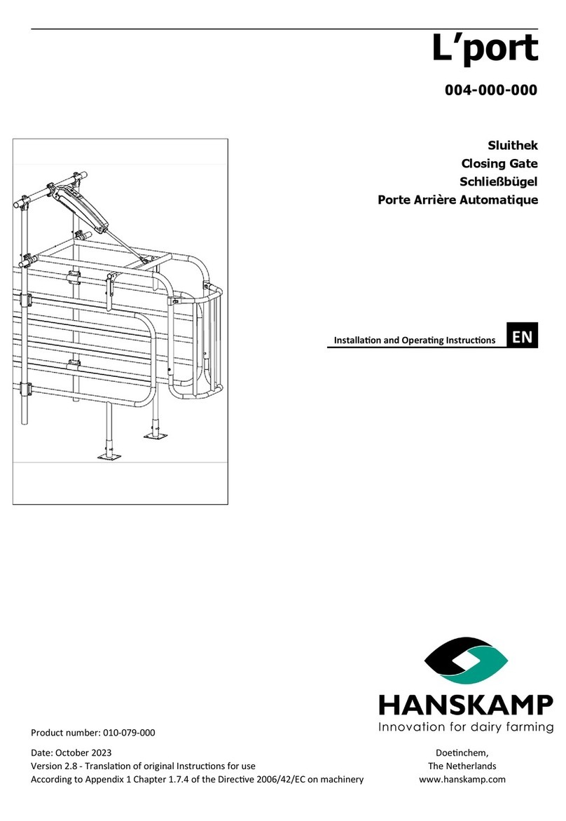 Hanskamp L'port Installation and operating instructions