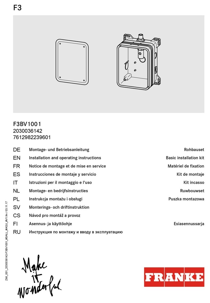 Franke F3BV1001 User manual