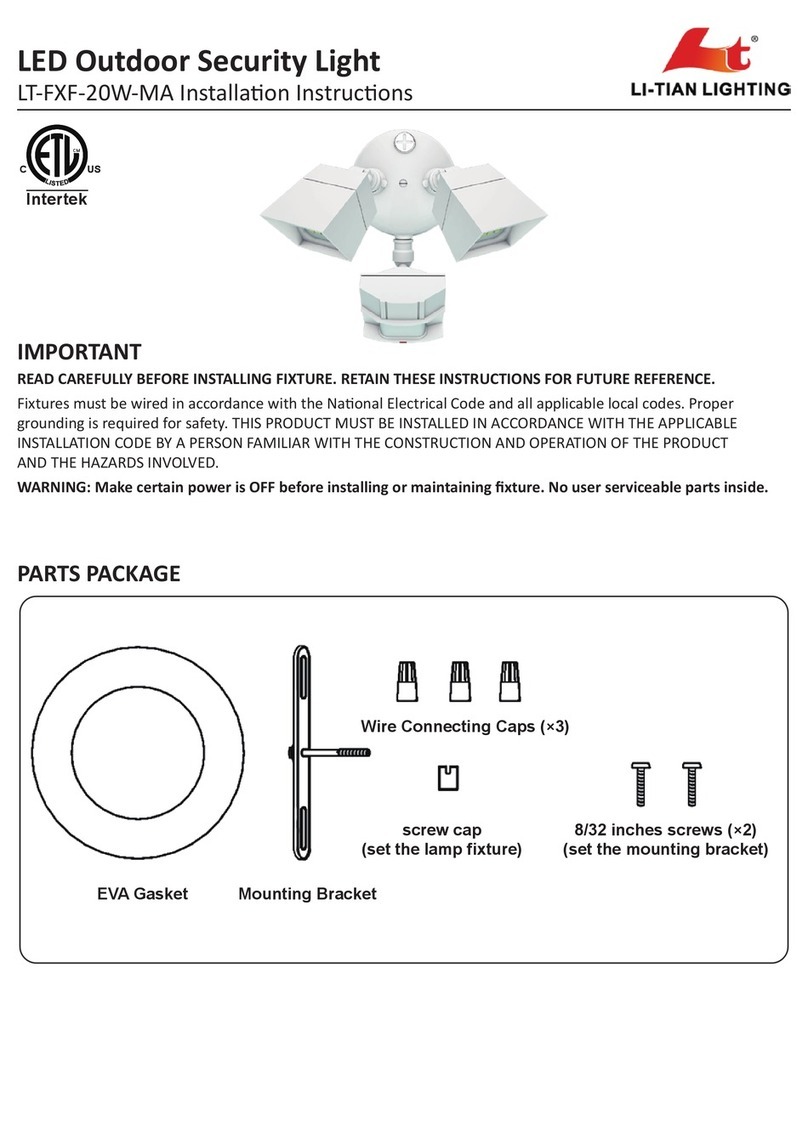 LI-TIAN LIGHTING LT-FXF-20W-MA installation instructions