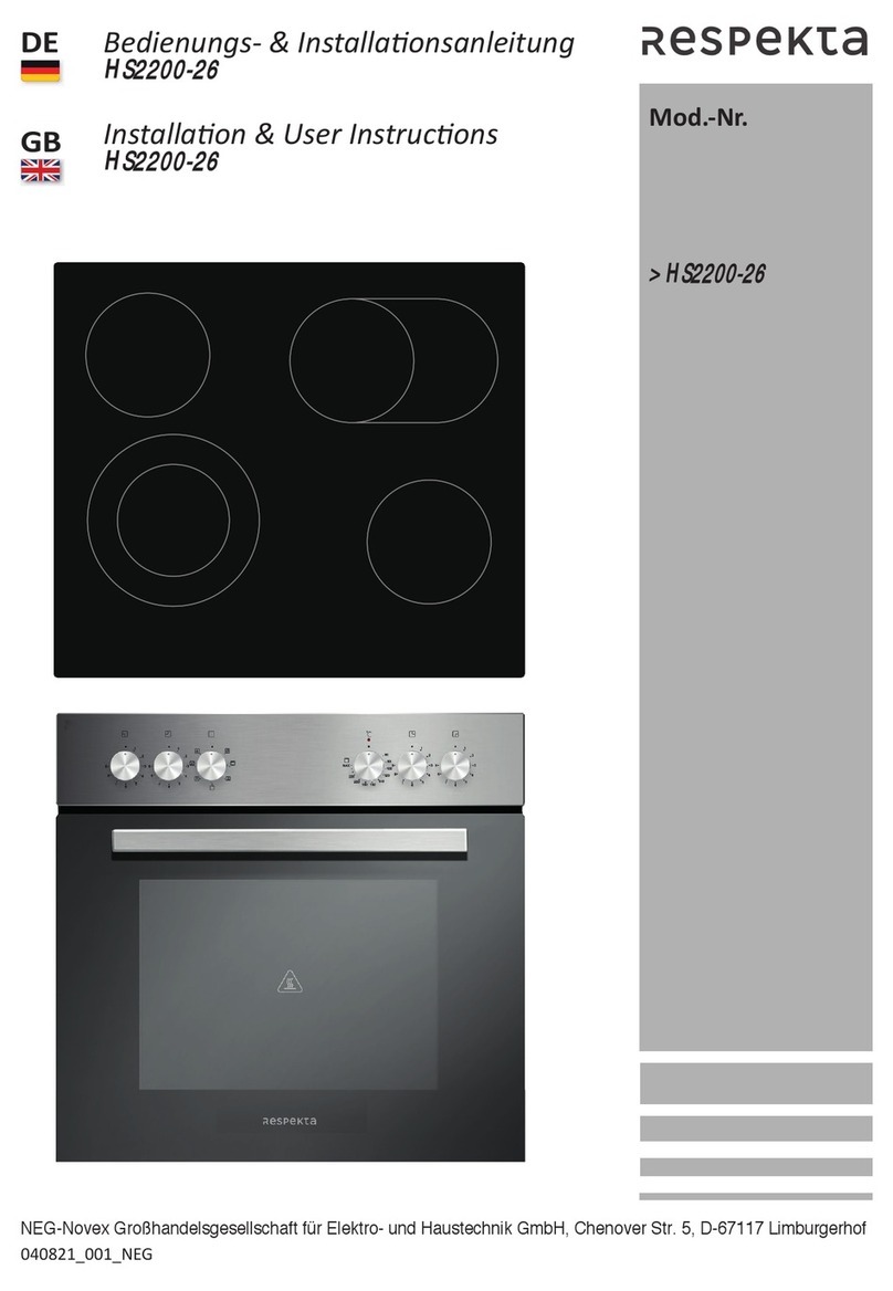 Respekta HS2200-26 Installation & user's instructions