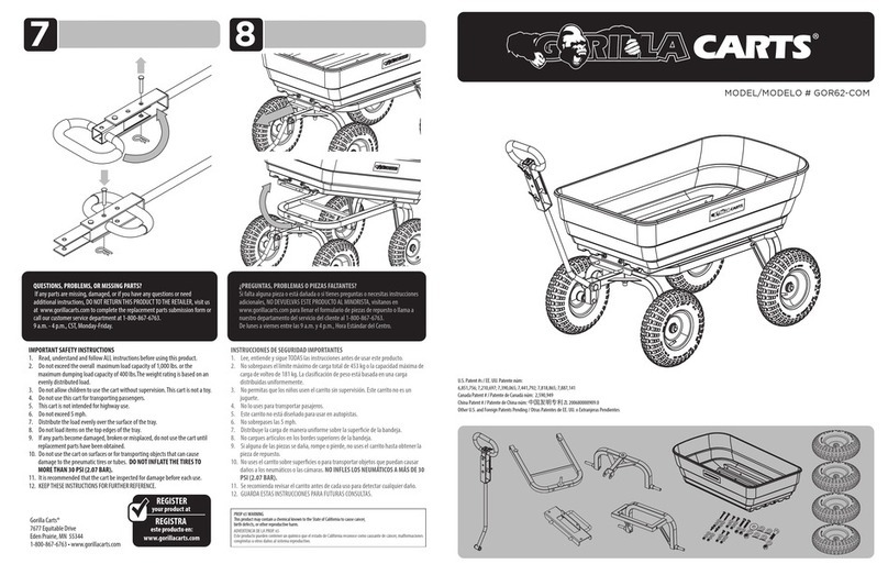 Gorilla Carts GOR62-COM User manual