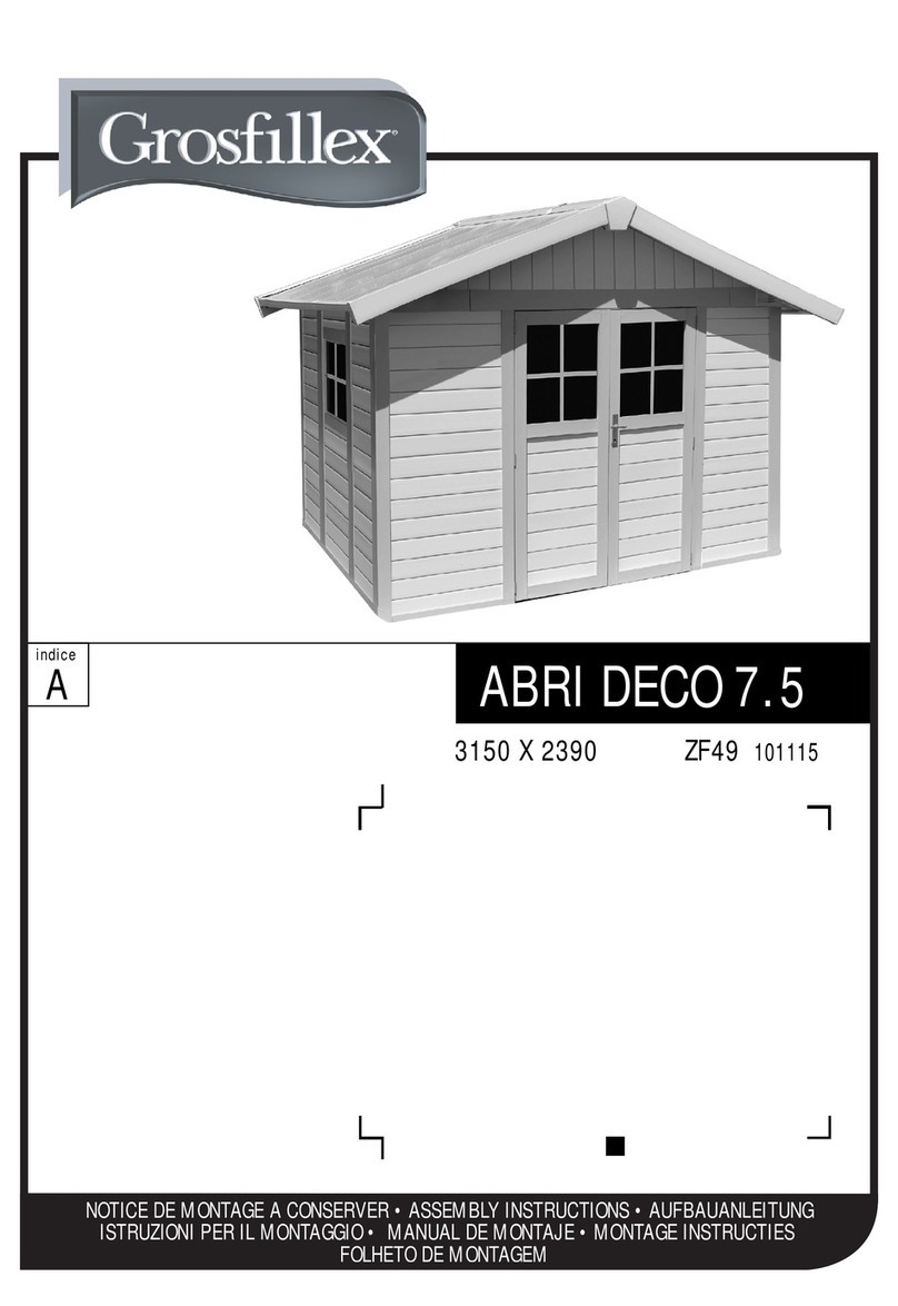 Grosfillex ABRI DECO 7.5 ZF49 Assembly instructions
