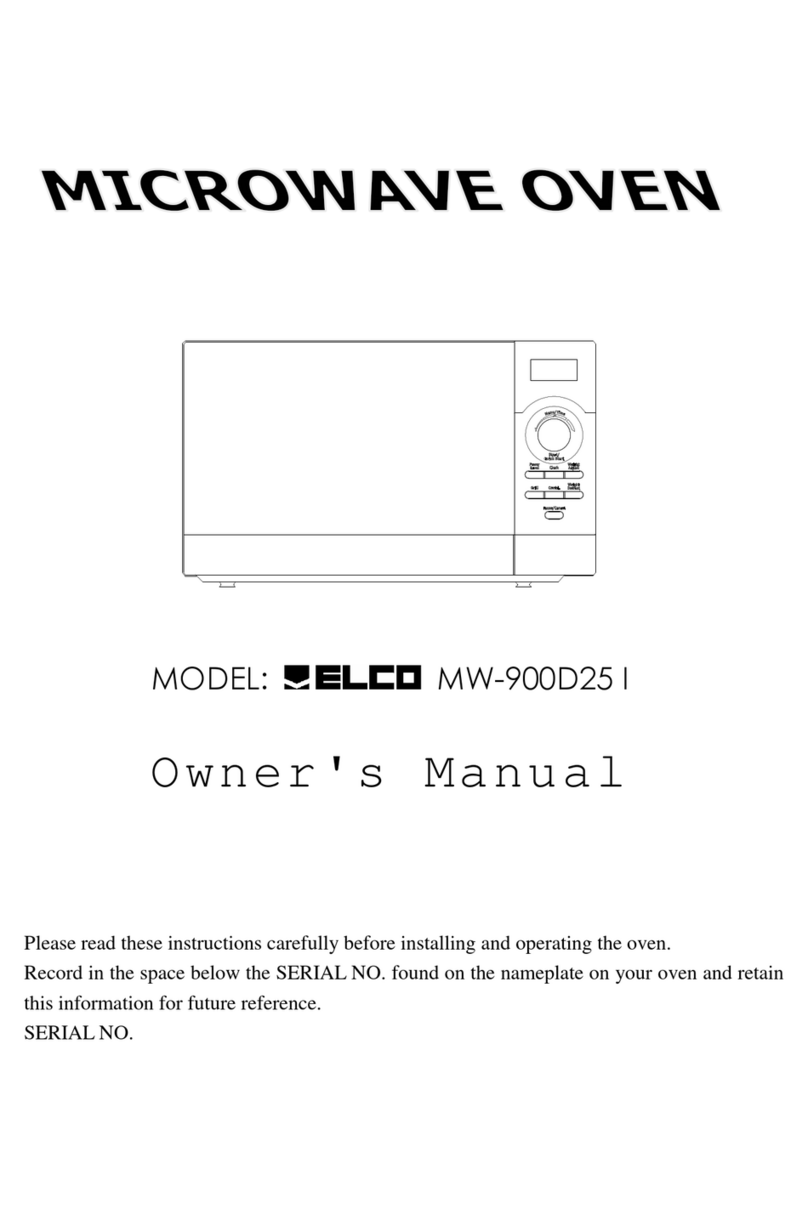 elco MW-900D25 owner's manual