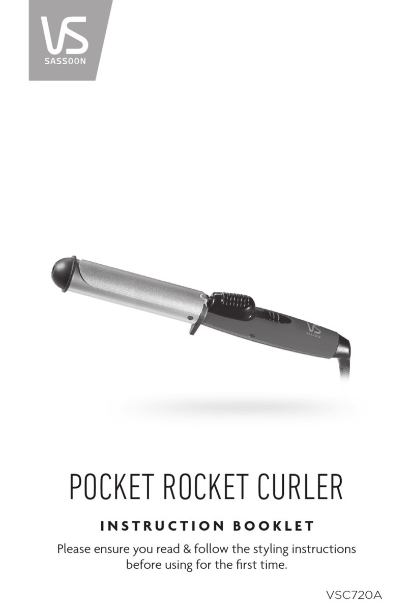 VS Sassoon POCKET ROCKET CURLER Instruction booklet