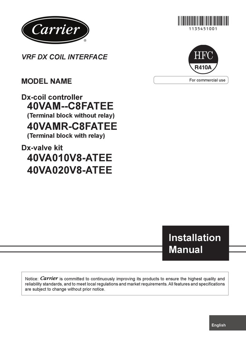 Carrier 40VAM-C8FATEE installation manual Carrier 40VAM-C8FATEE installation manual