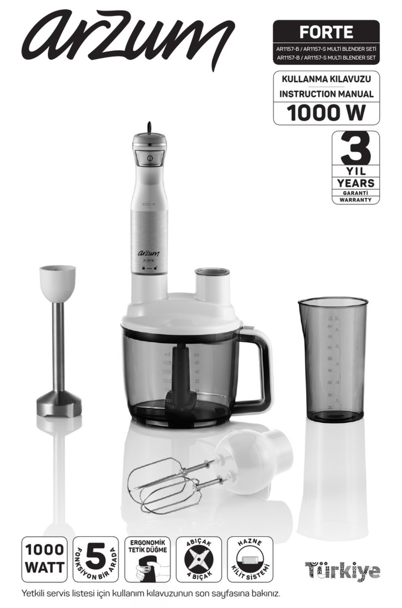 Arzum FORTE AR1157-B instruction manual