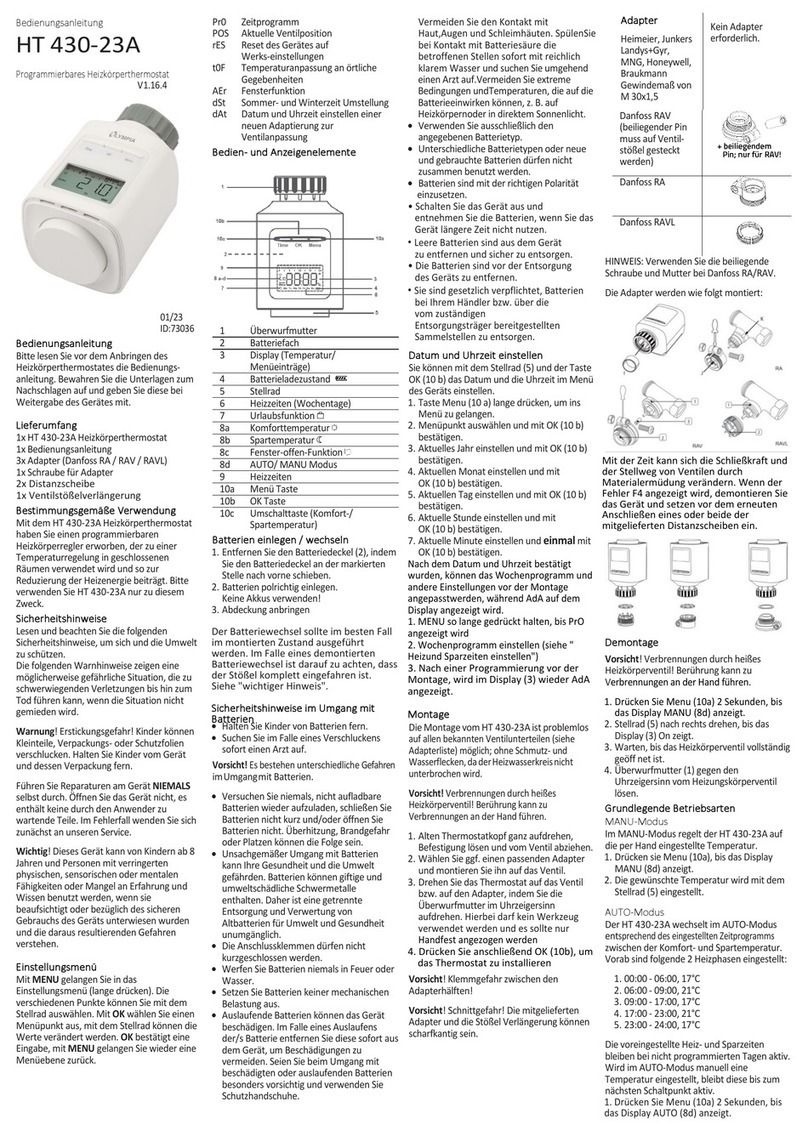 Olympia HT 430-23A instruction manual