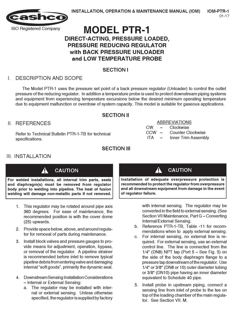 cashco PTR-1 Instruction manual