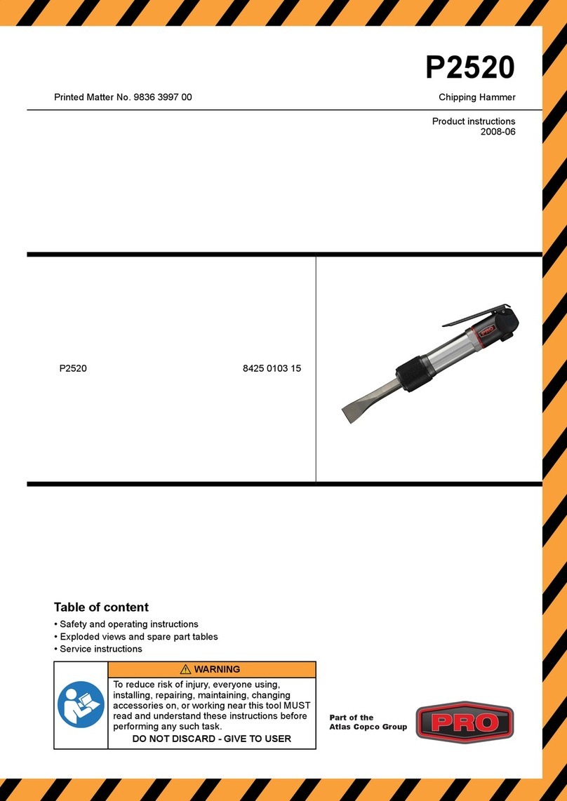 Atlas Copco PRO P2520 User manual
