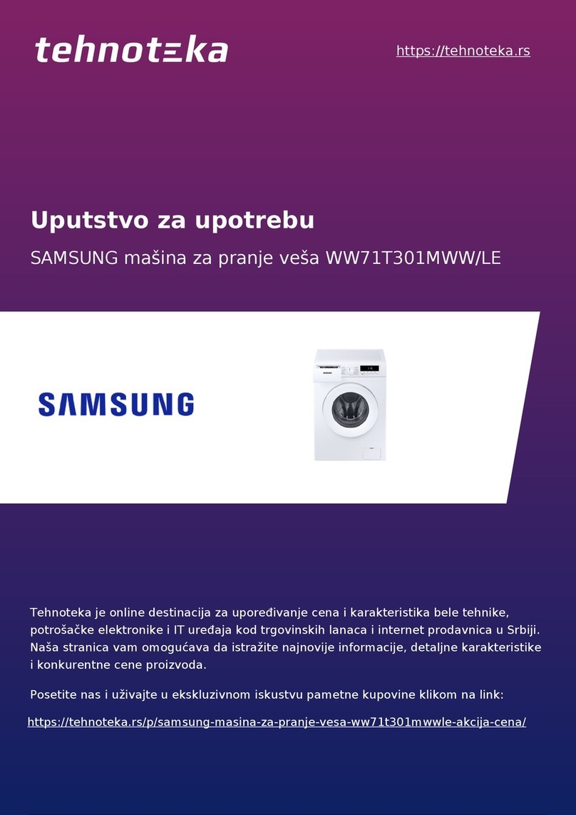 Samsung WW71T301MWW/LE User manual