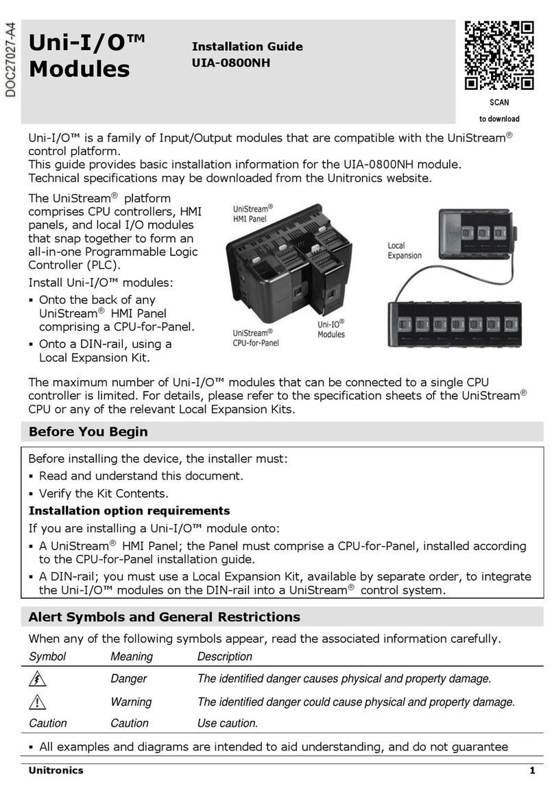 Unitronics Uni-I/O UIA-0800NH installation guide