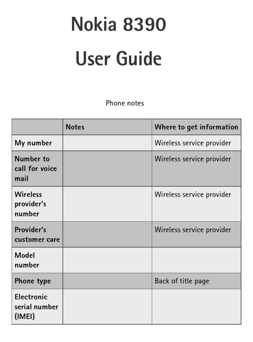 Nokia 8390 User manual