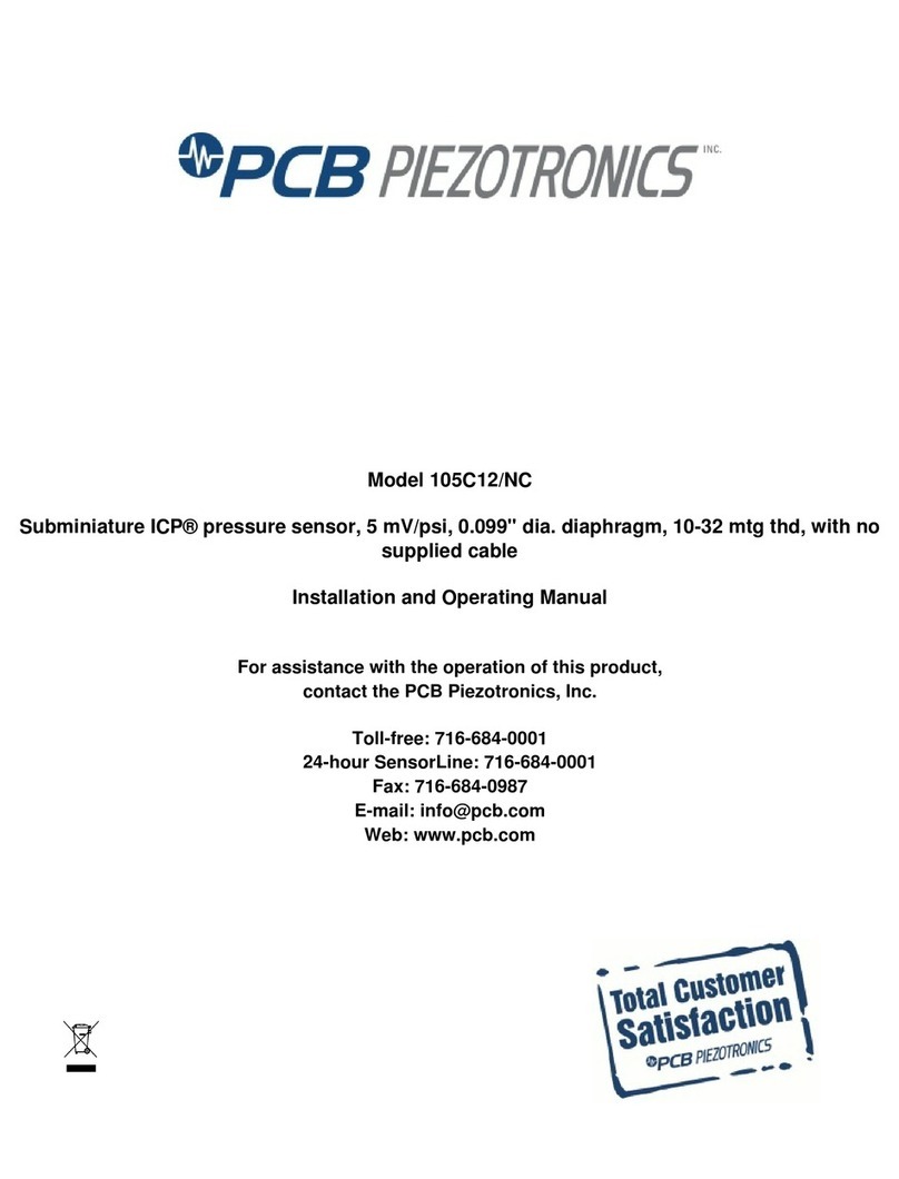 PCB Piezotronics ICP 105C12/NC User manual