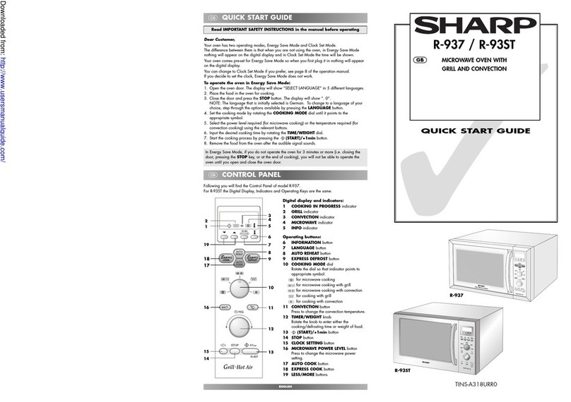 Sharp R-93ST User manual Sharp R-93ST User manual