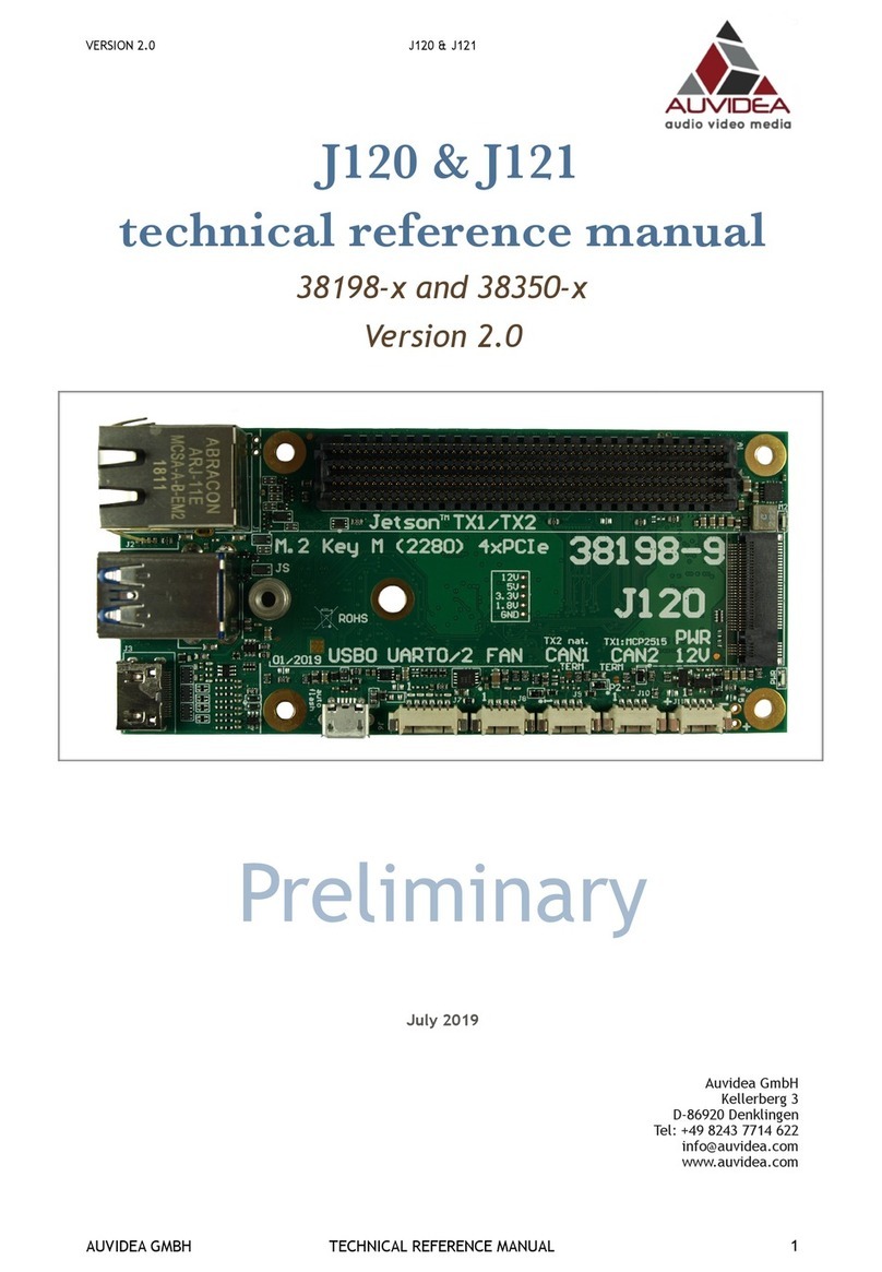 Auvidea Preliminary J121 Technical reference manual Auvidea Preliminary J121 Technical reference manual
