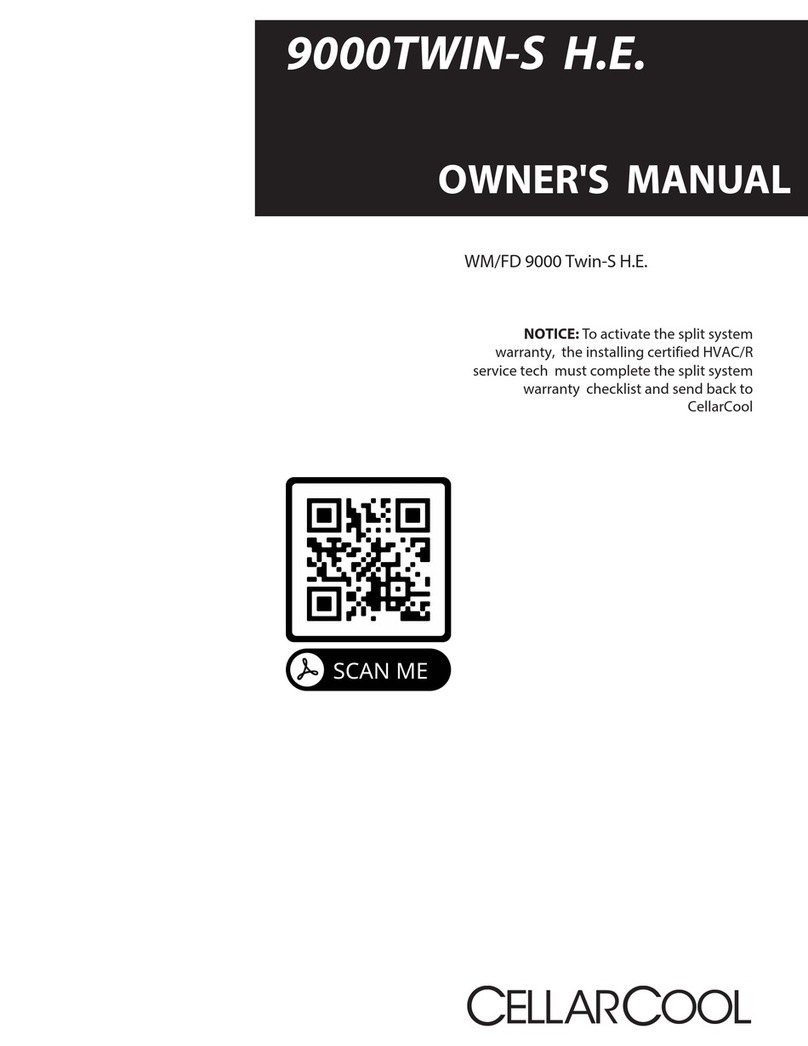 Cellar Cool 9000TWIN-S H.E. User manual Cellar Cool 9000TWIN-S H.E. User manual